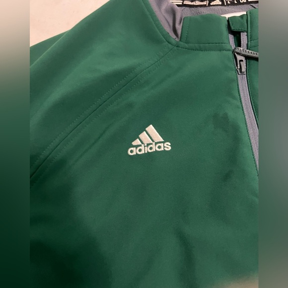 Men’s Adidas MLB Milwaukee Brewers Full Zip Fleece Lined Green Jacket Size L - Picture 4 of 7